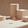 Gold Flower Pearl Pendant jewellery product view 1