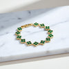Green Enamel Clover Luxury Bracelet jewellery product view 1