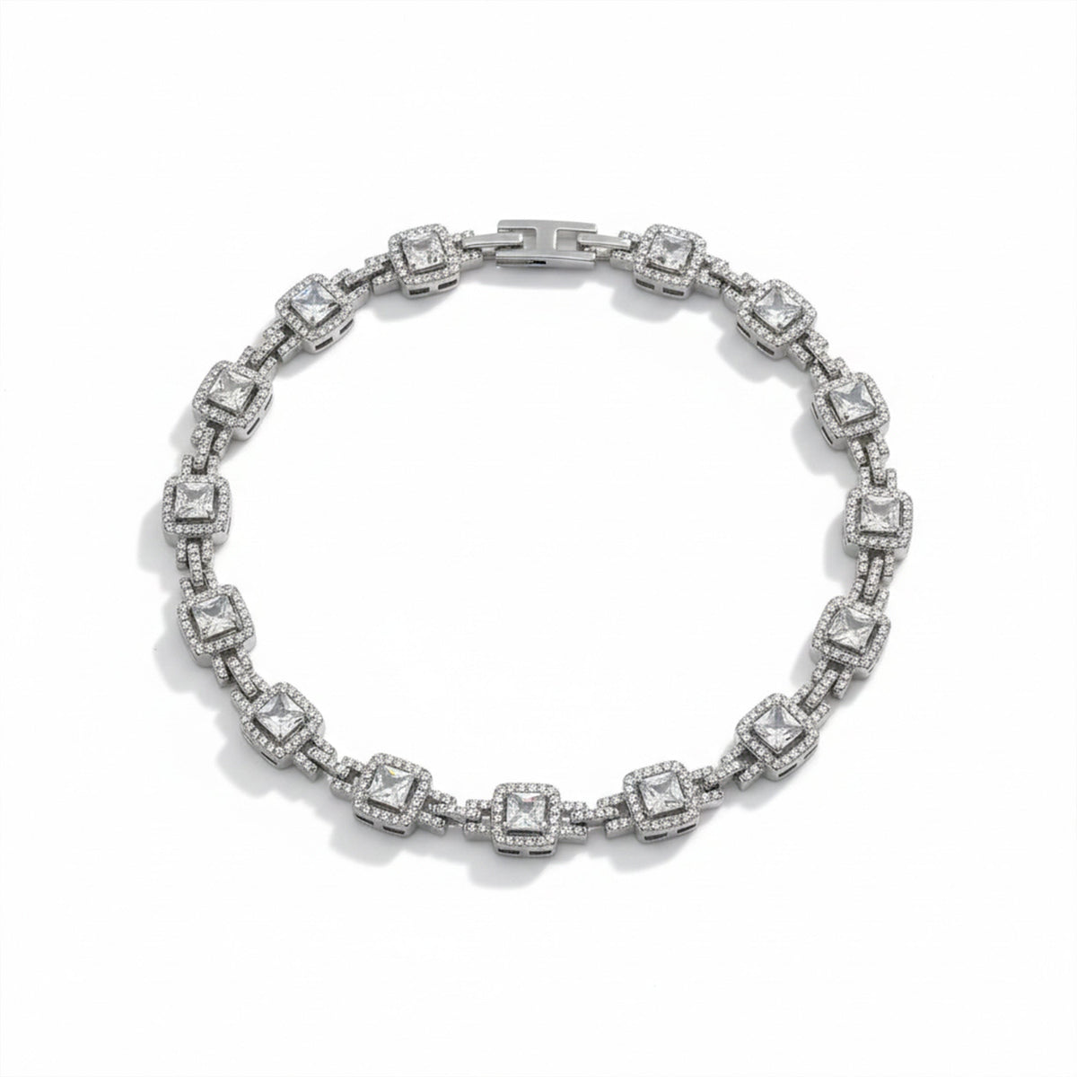 Diamond Square Luxe Tennis Bracelet jewellery product view 6