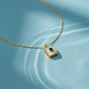 Celestine Royal Green Stone Gold Necklace jewellery product view 1