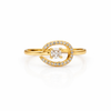 Luxpenny Aurora Swirl Halo Ring jewellery product view 1