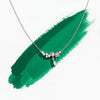 Roselle Diamond Drop Silver Necklace jewellery product view 1