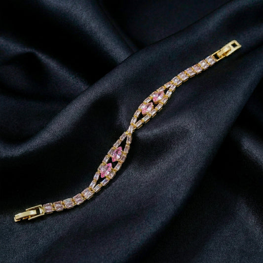 Celeste Pink Sapphire X-Link Diamond Bracelet jewellery product view 2