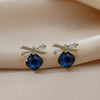 Sapphire Spark Bow Earrings jewellery product view 1