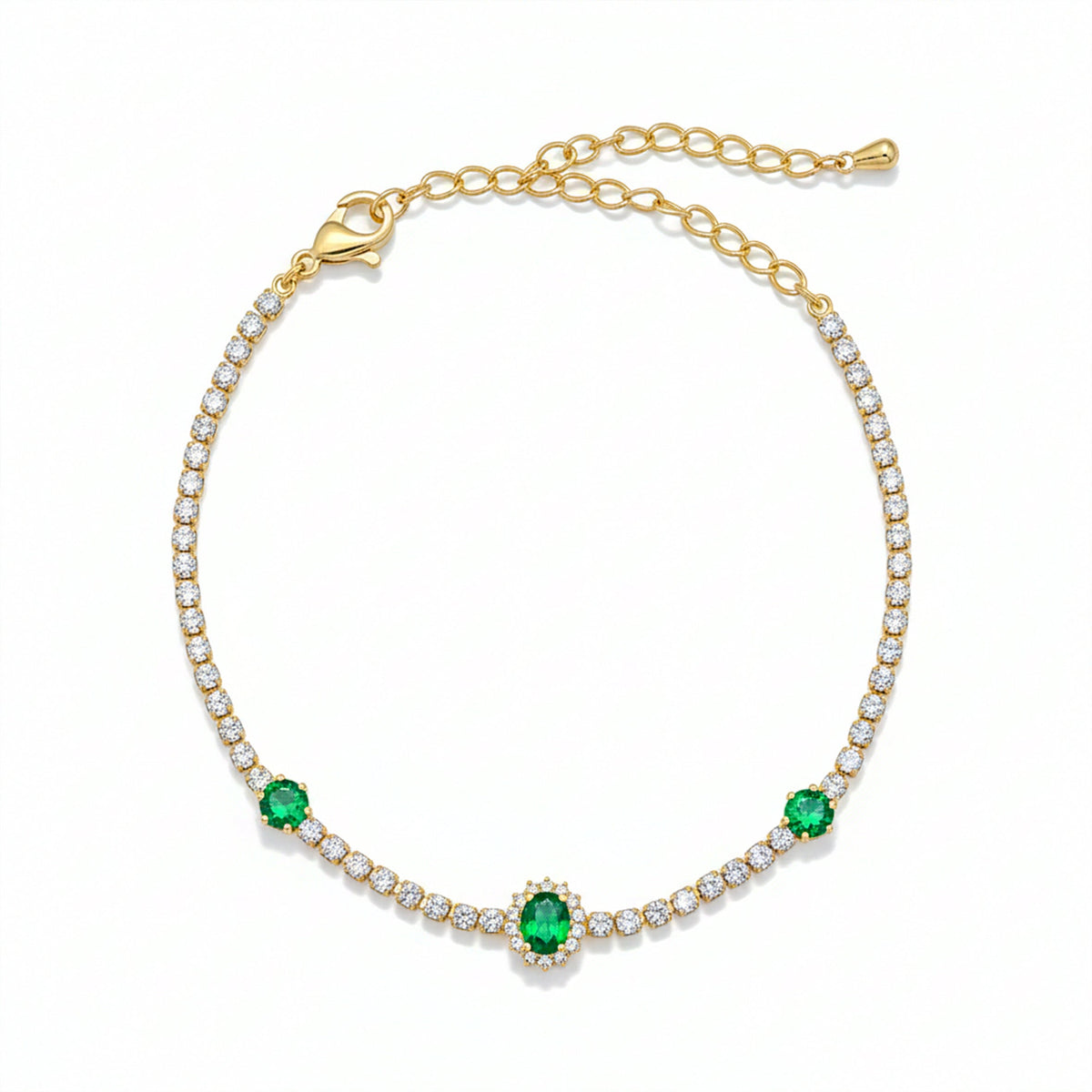 Zenvy Emerald Luxe Chain Bracelet jewellery product view 6