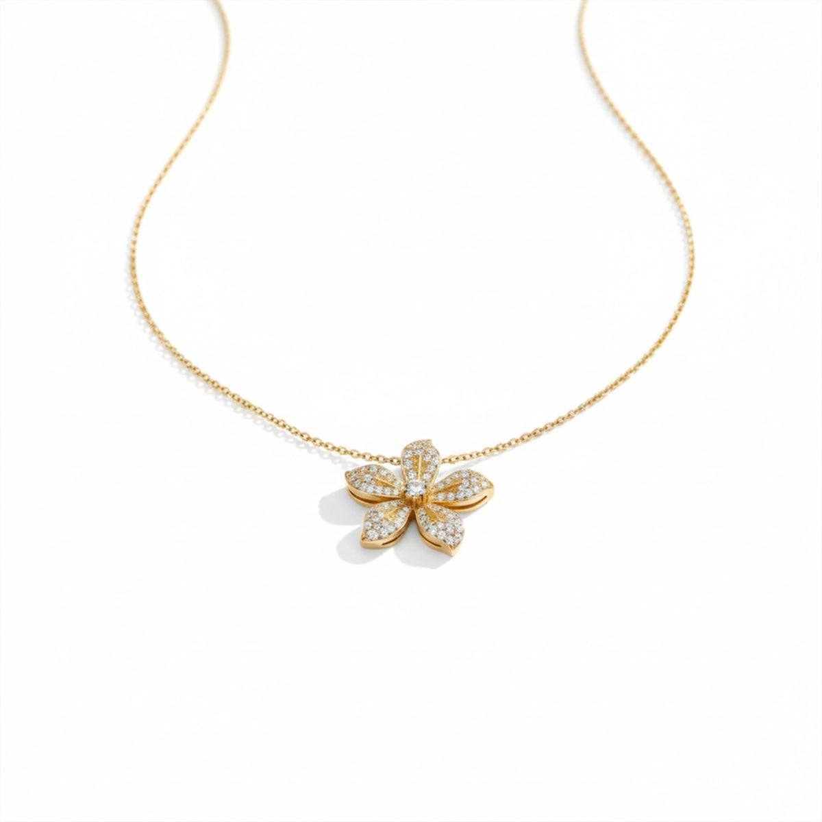 Luxe Floral Sparkle Necklace jewellery product view 7