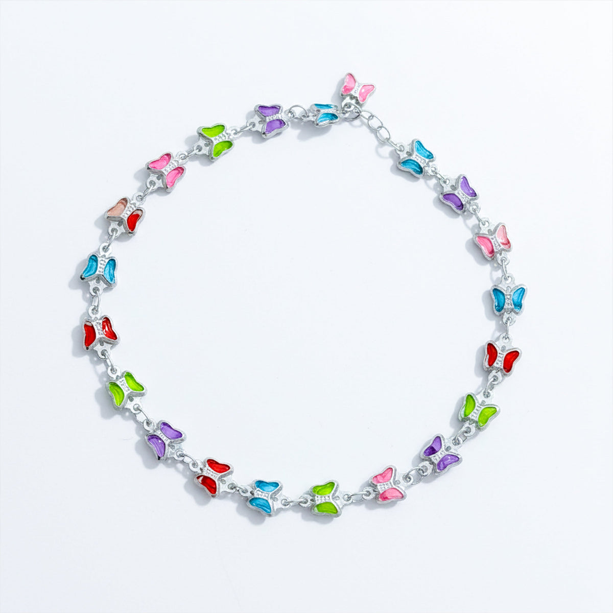 Cute Multicolor Butterfly Chain Anklet jewellery product view 5