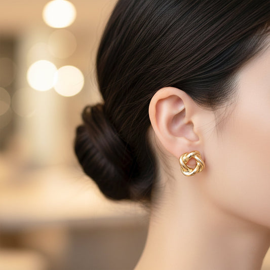 Classic Interlock Knot Earrings jewellery product view 2