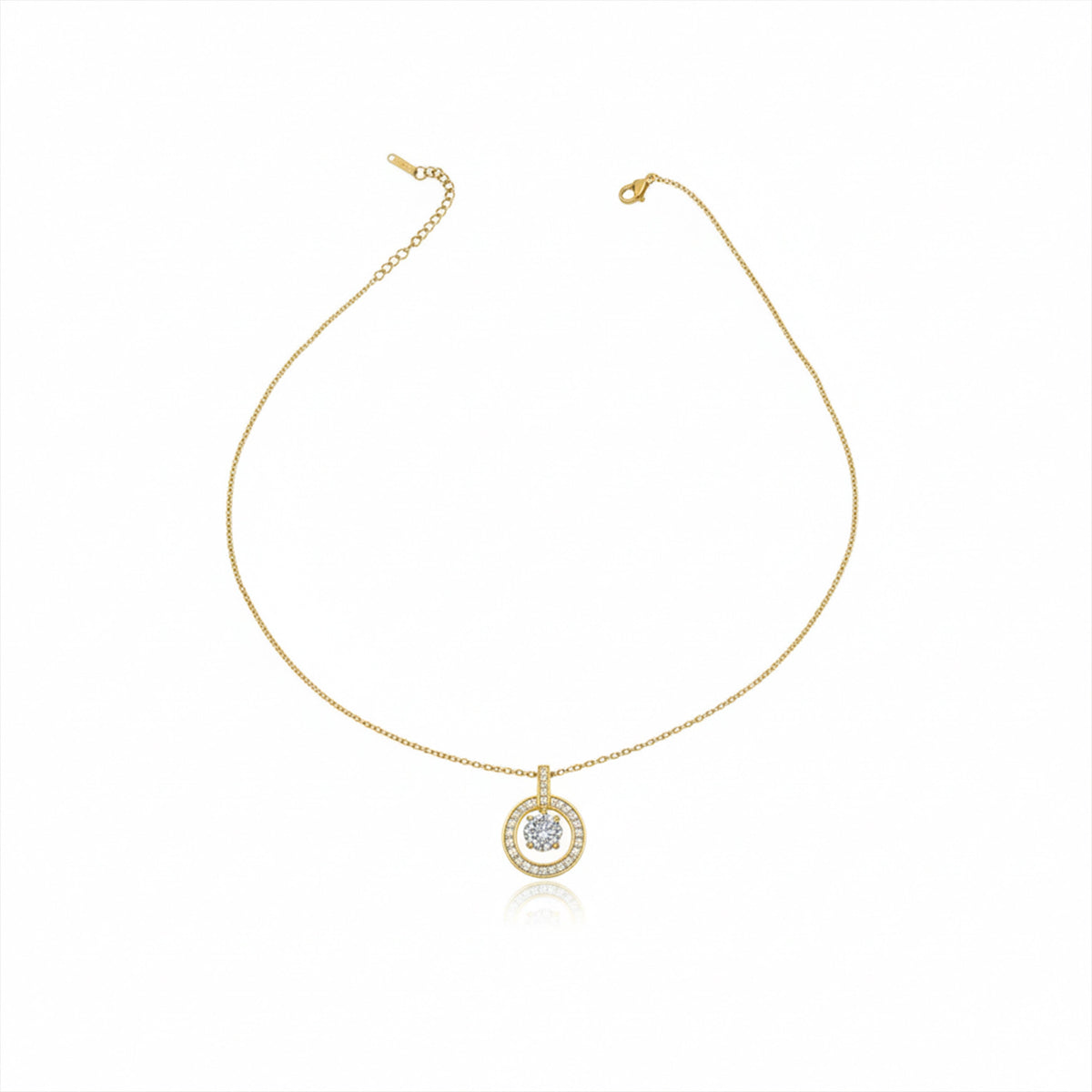 Eternal Halo Diamond Necklace jewellery product view 5