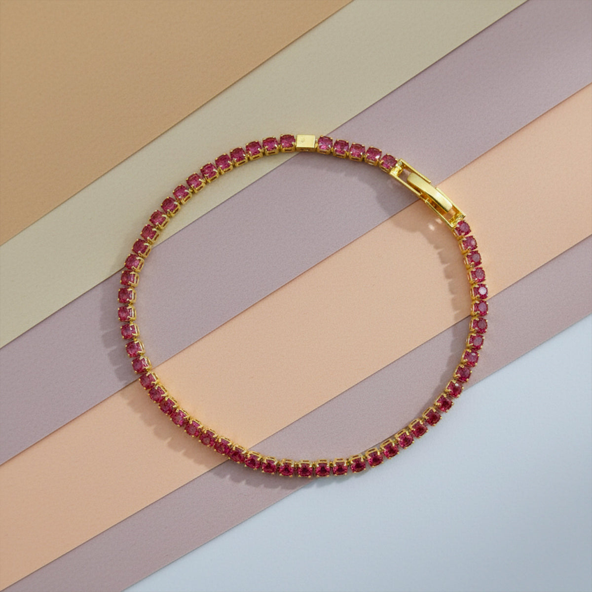 Azure Elegance Diamond Tennis Bracelet jewellery product view 11