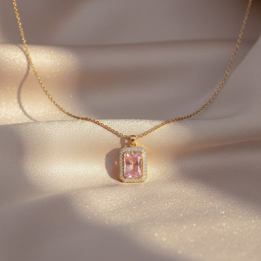Blush Radiance Pendant Necklace jewellery product view 2