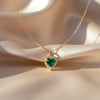 Elegant Green Heart Crystal Pendant jewellery product view 1