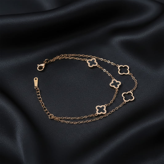 Luxe Clover Charm Bracelet jewellery product view 2