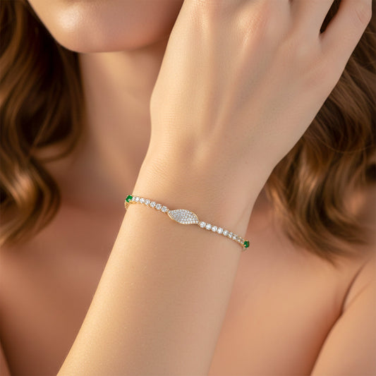 Regal Green Aura Diamond Bracelet jewellery product view 2