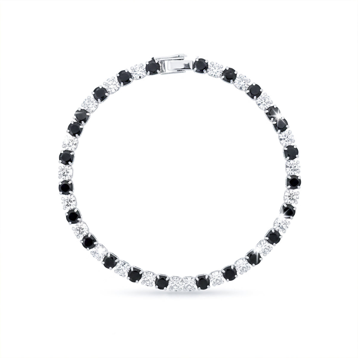 Obsidian Glow Diamond Tennis Bracelet jewellery product view 6