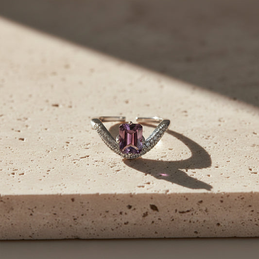 Aurora Violet Designer Ring jewellery product view 2
