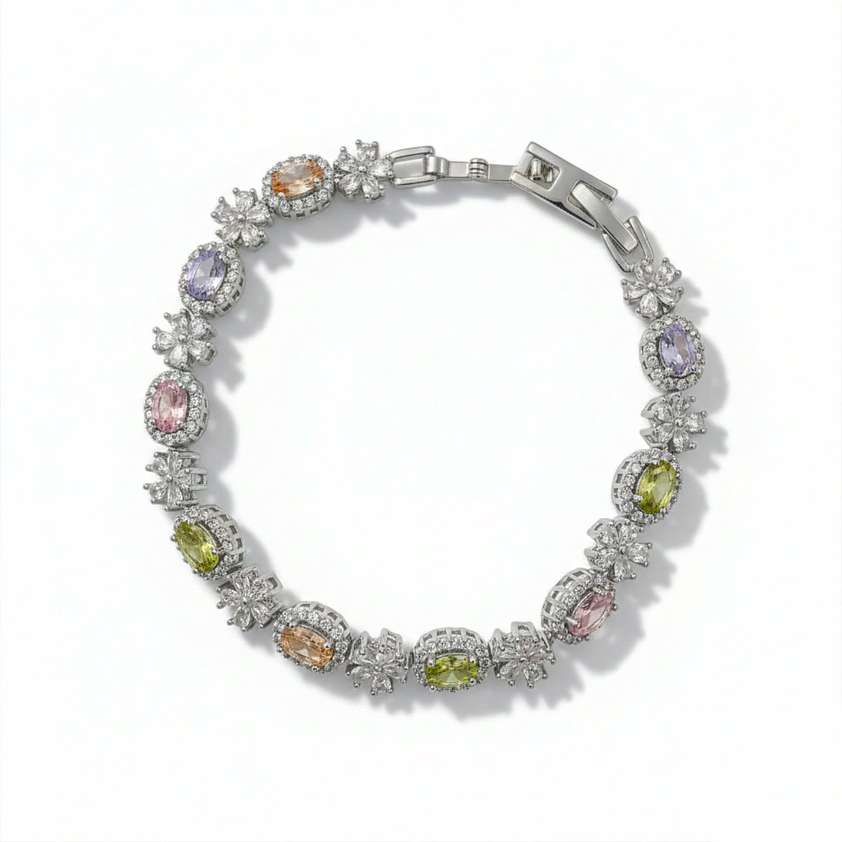 Regal Rainbow Gemstone Luxury Bracelet jewellery product view 5