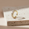 Luxe Princess Cut Eternity Gold Ring jewellery product view 1