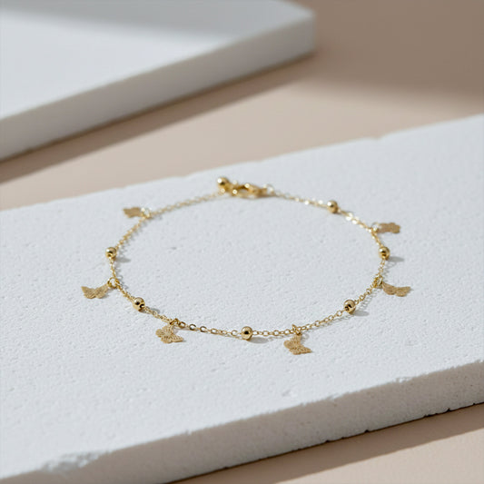 Veloura Butterfly Charm Anklet jewellery product view 2