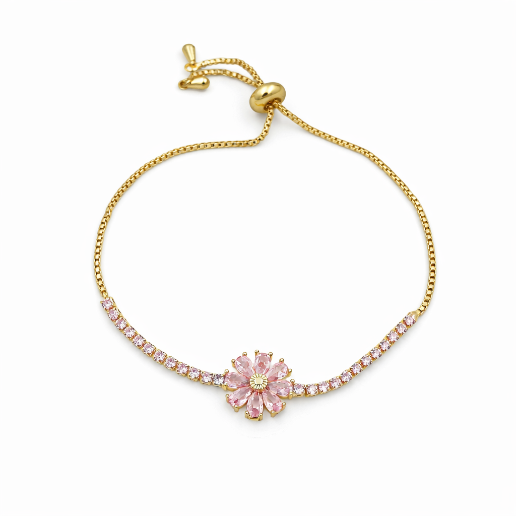 Aurora Bloom Gold Slider Bracelet jewellery product view 6