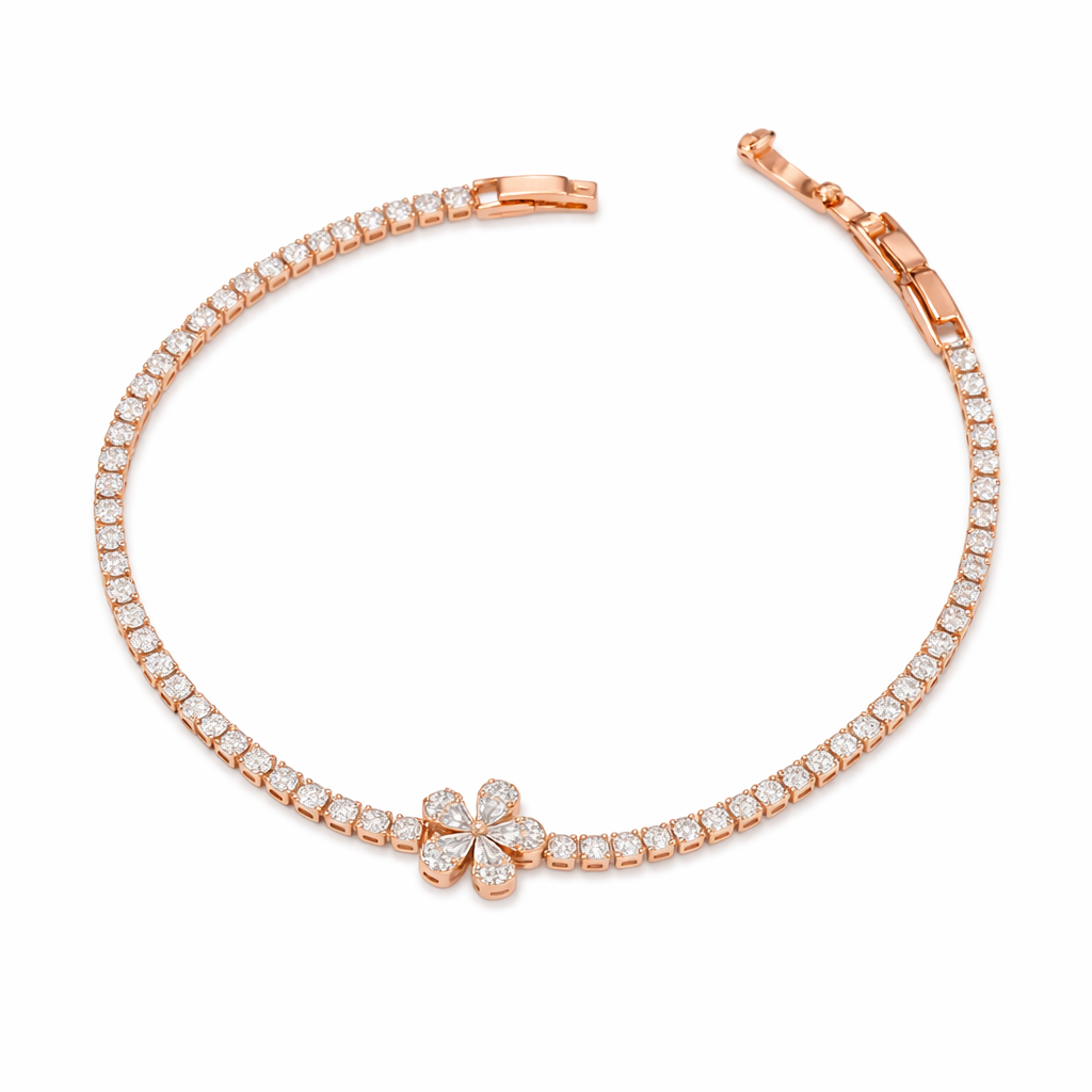 AuraBloom Diamond Chain Bracelet jewellery product view 4