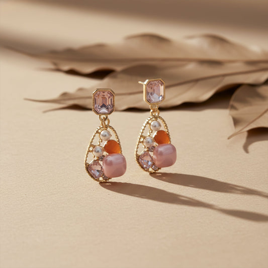 Pink Luxe Charm Earrings jewellery product view 2