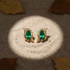 Velvet Green Luxe Curve Earrings jewellery product view 1