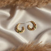 LuxeNova Colorstone Hoop Earrings jewellery product view 1