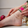 Golden Pulse Minimal Anklet jewellery product view 1