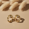 Orbit Diamond Gold Earrings jewellery product view 1