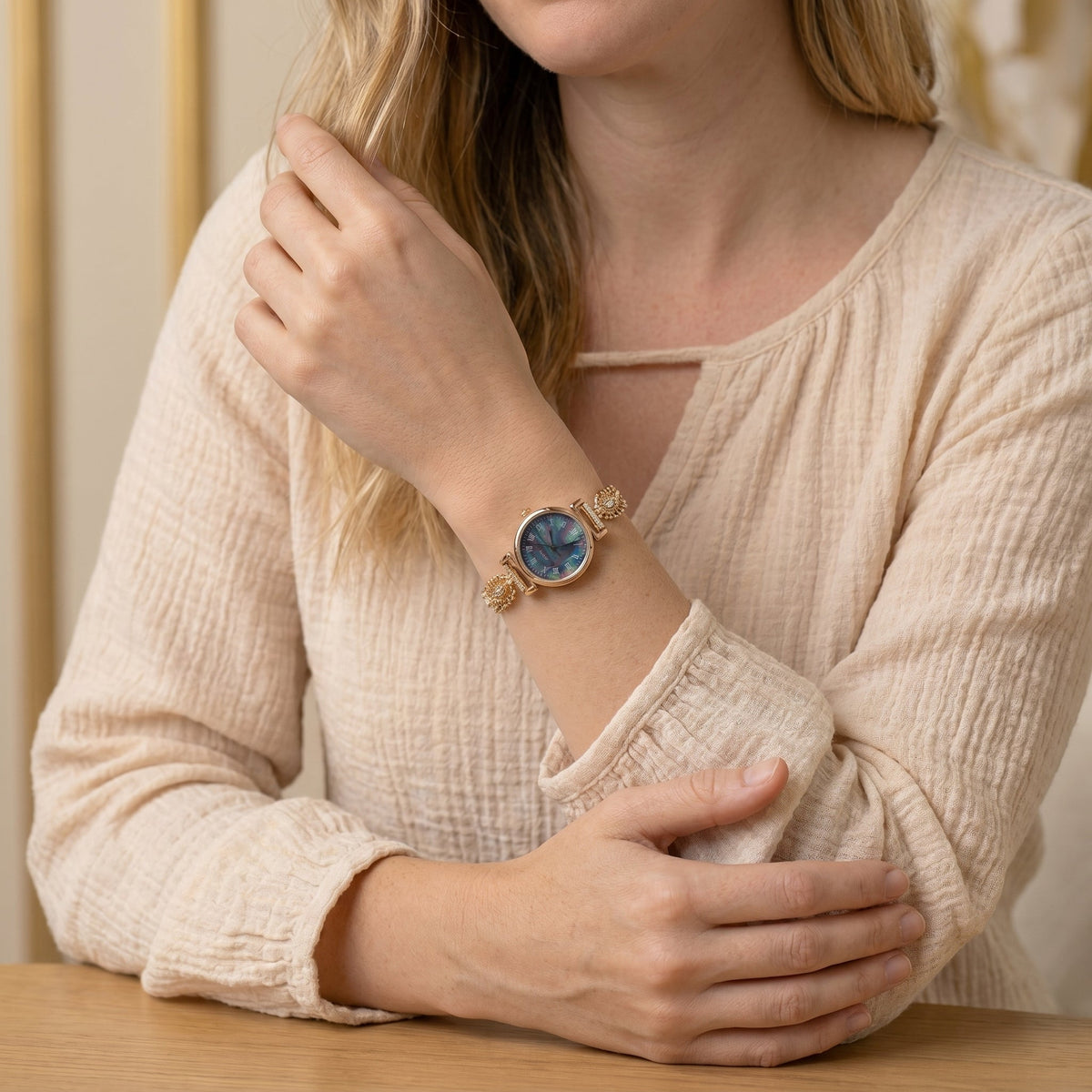 Zarmina Blue Dial Luxury Watch jewellery product view 4