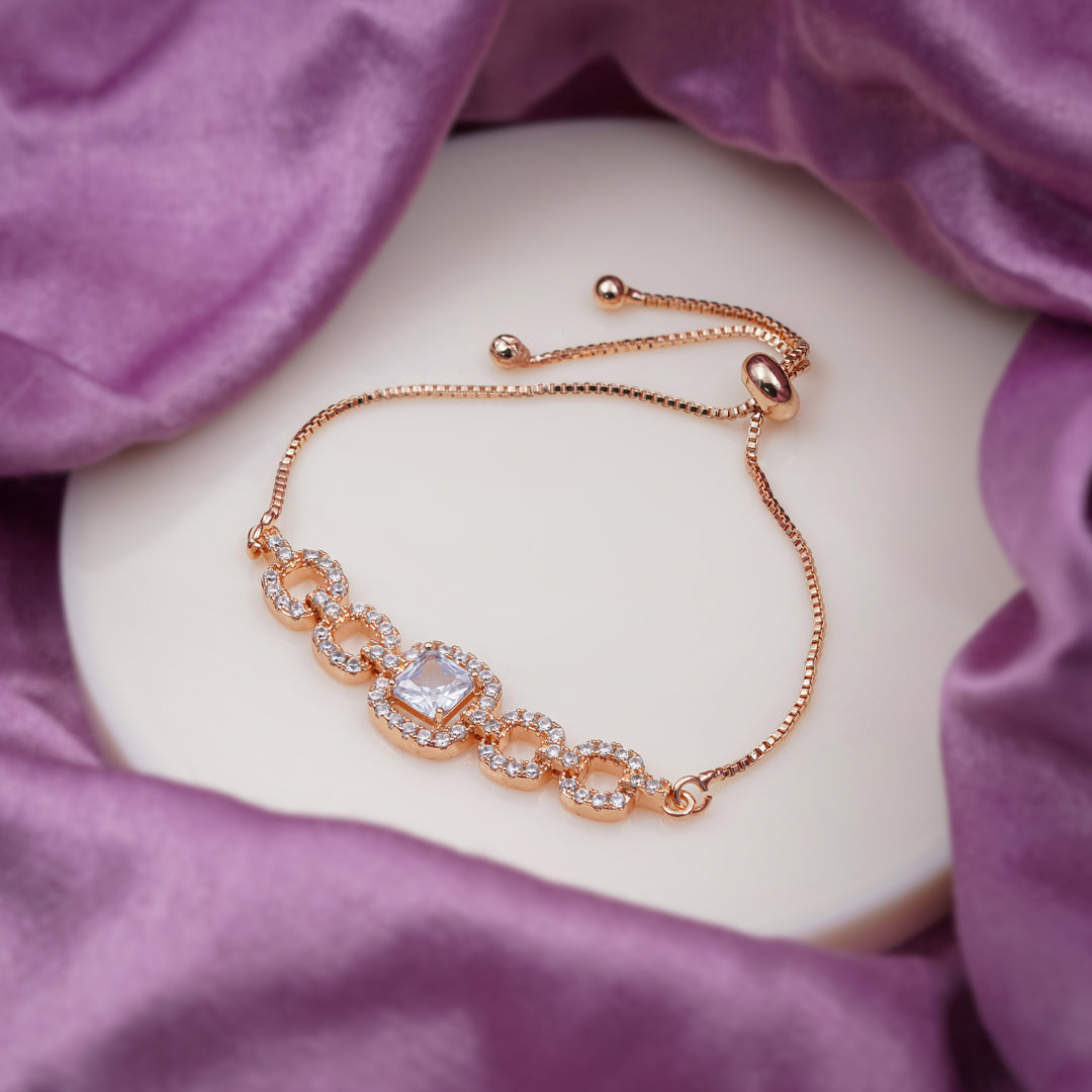 Cubic Zirconia Adjustable Slider Bracelet jewellery product view 2
