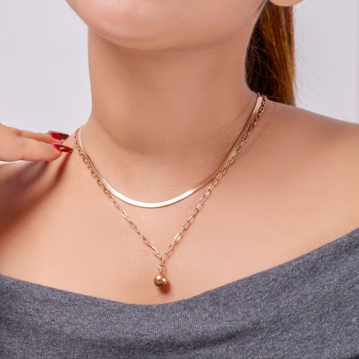 Zyra Twin Grace Necklace jewellery product view 5