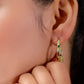 LuxeNova Colorstone Hoop Earrings jewellery product view 9