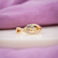 Royal Diamond Crossover Gold Ring jewellery product view 1