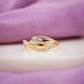 Royal Diamond Crossover Gold Ring jewellery product view 3