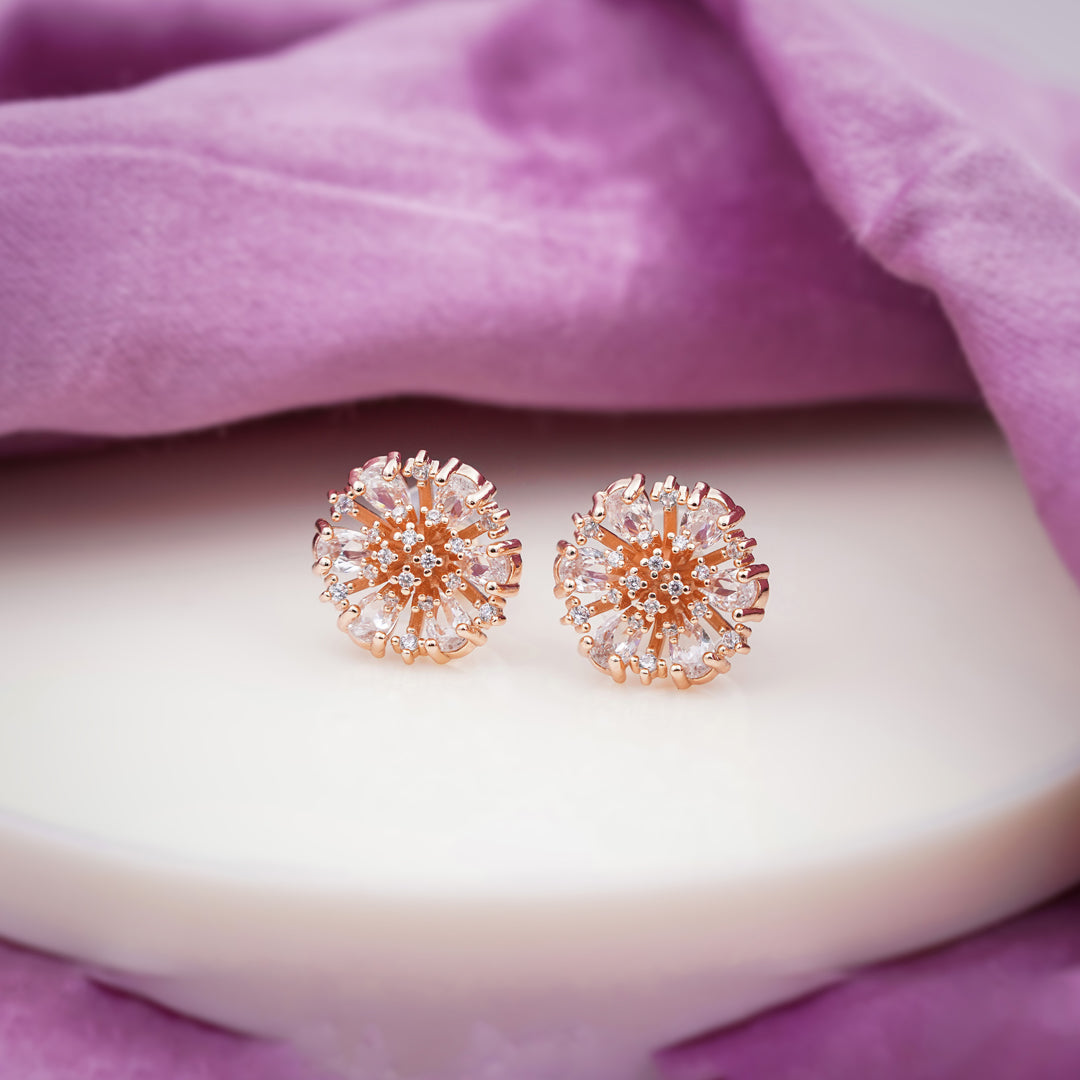 Aurora Sunburst Crystal Stud Earrings jewellery product view 6