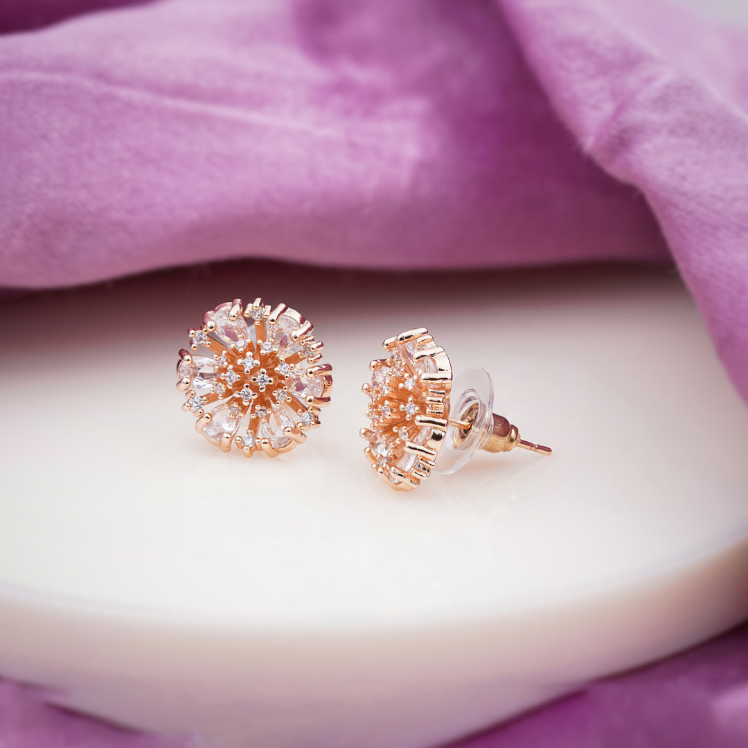 Aurora Sunburst Crystal Stud Earrings jewellery product view 7