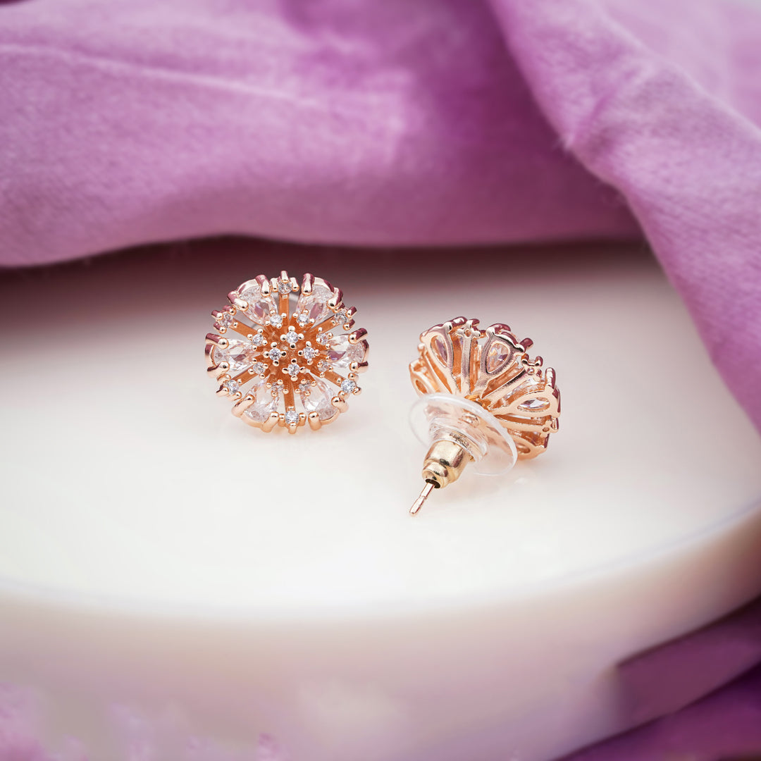 Aurora Sunburst Crystal Stud Earrings jewellery product view 8