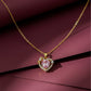Pink Heart Gemstone Pendant Necklace jewellery product view 2