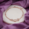 Aurora Crystal Circle Rose Gold Anklet jewellery product view 1