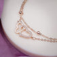 Luxpenny Twin Heart Rose Gold Anklet jewellery product view 3