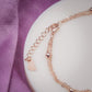 Luxpenny Twin Heart Rose Gold Anklet jewellery product view 4