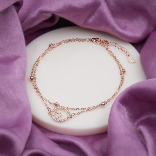 LuxeLove Heart Anklet jewellery product view 2