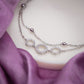 Minimalist Three Circle Silver Anklet jewellery product view 2
