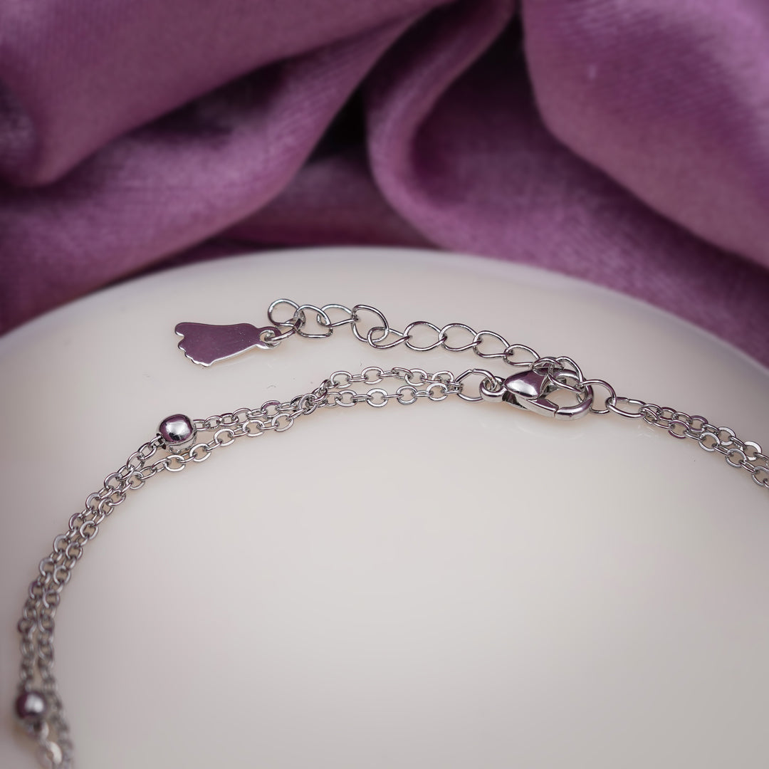 Celestial Knot Silver Anklet jewellery product view 3