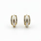 White Enamel Crystal Hoop Earrings jewellery product view 6