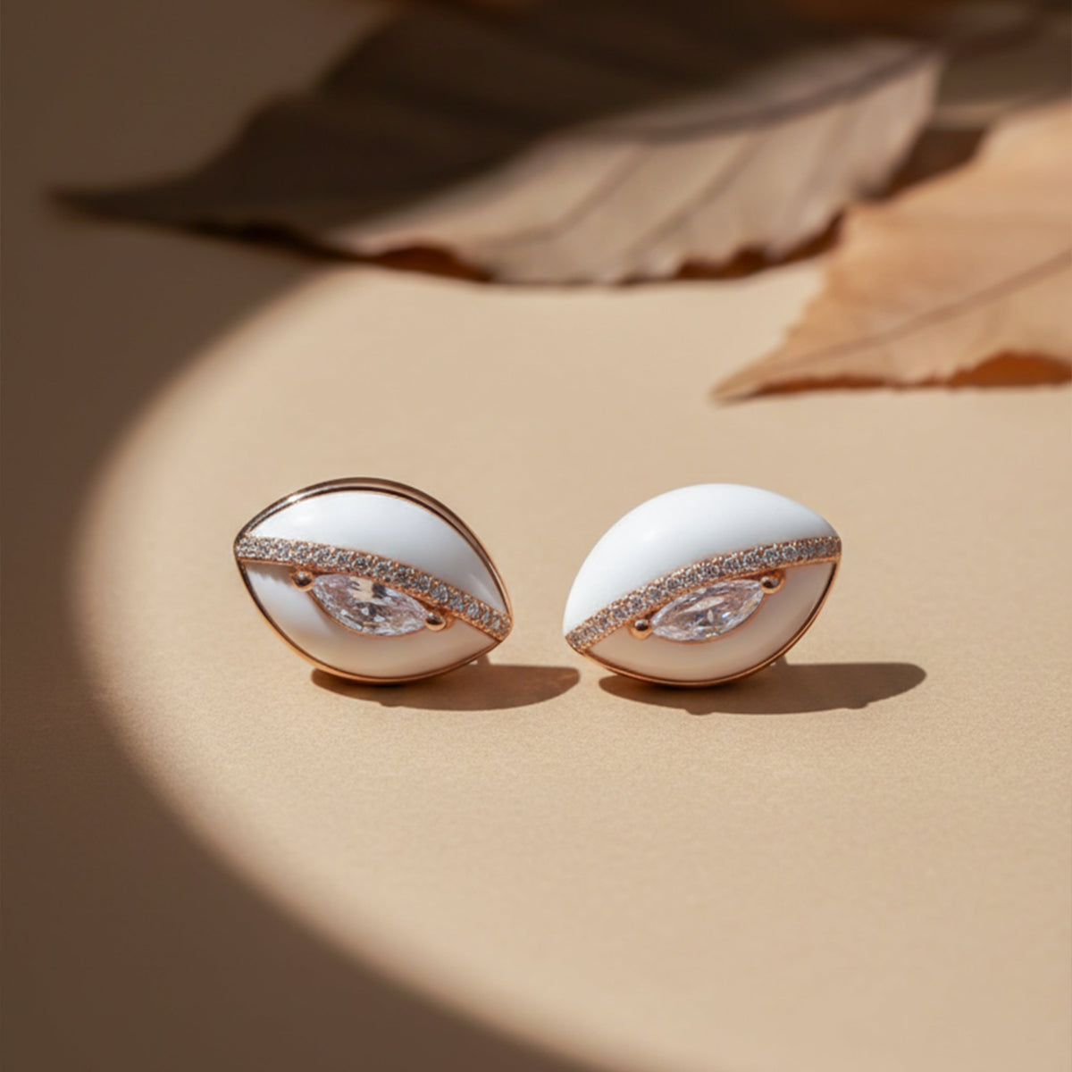 Cowrie Studs Earrings jewellery product view 2