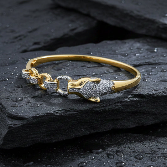 Golden Wave Dolphin Kada jewellery product view 1