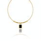 Velora Black Stone Gold Necklace jewellery product view 3